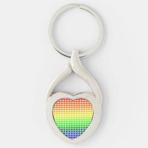 RAINBOW HEARTS KEYCHAIN