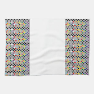 Rainbow Hearts Kitchen Towel