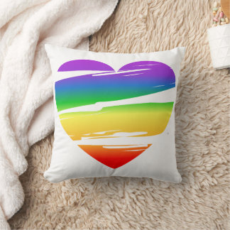 Rainbow Hearts Lgbt Month Celebrations Throw Pillow