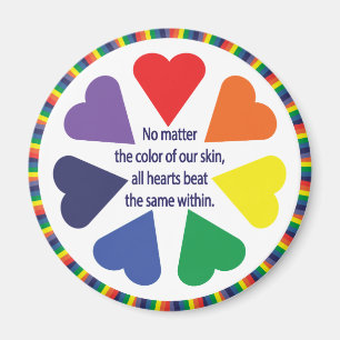 Rainbow Hearts Magnet