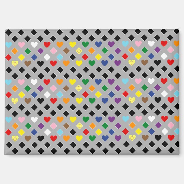Rainbow Hearts Magnet (Front)