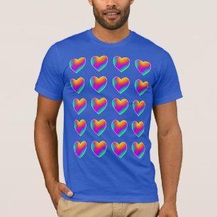 Rainbow Hearts Men's T-Shirt