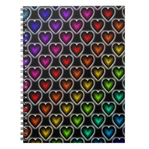 Rainbow Hearts Notebook