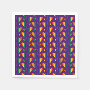 Rainbow Hearts Pattern Napkin