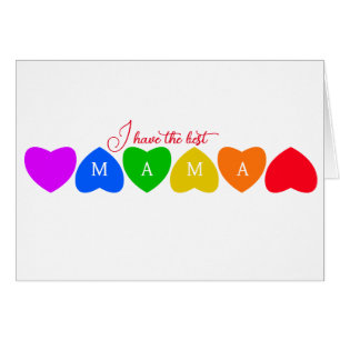 Rainbow Hearts personalized Mama