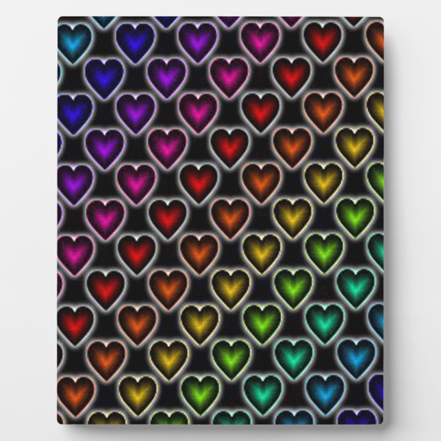 Rainbow Hearts Plaque (Front)