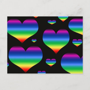 Rainbow Hearts Postcard