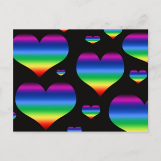 Rainbow Hearts Postcard