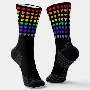 Rainbow Hearts Pride Socks