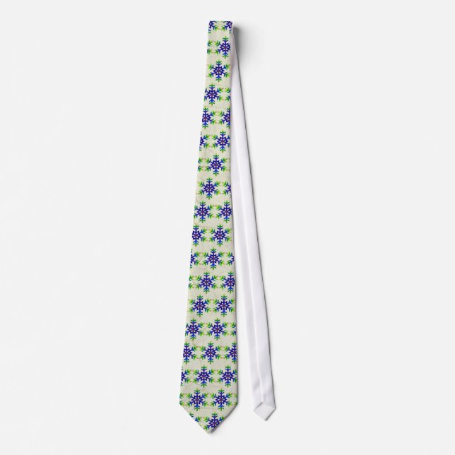 Rainbow Hearts Snowflake Tie (Front)