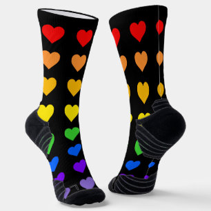 Rainbow Hearts Socks