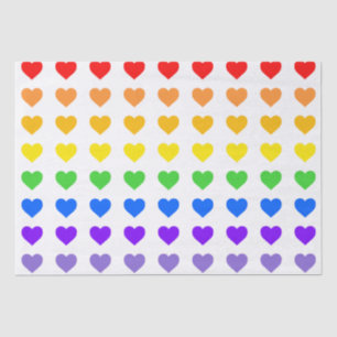 Rainbow Hearts   Tissue Paper