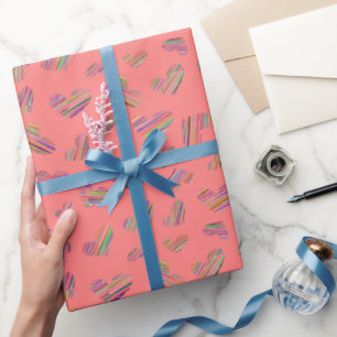 Rainbow Hearts Wrapping Paper