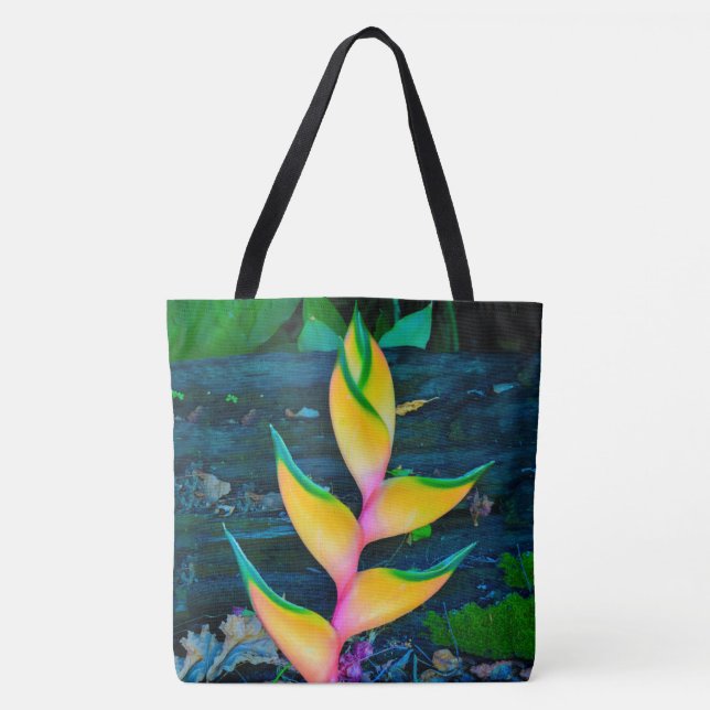 Rainbow Heliconia, Kauai, Hawaiian Beach Bag (Front)