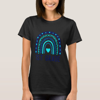 Rainbow Hello Fourth 1st Grade Teacher First Day O T-Shirt