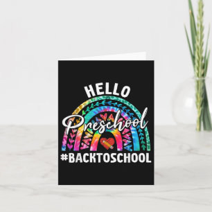 Rainbow Hello Preschool Back To School Teacher Stu Card