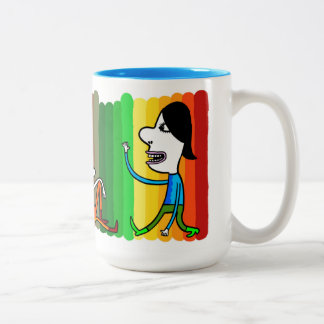 Rainbow hello Two-Tone coffee mug
