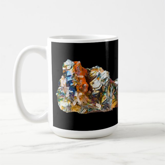 Rainbow Hematite Crystal Iridescent Mineral Energy Coffee Mug (Left)