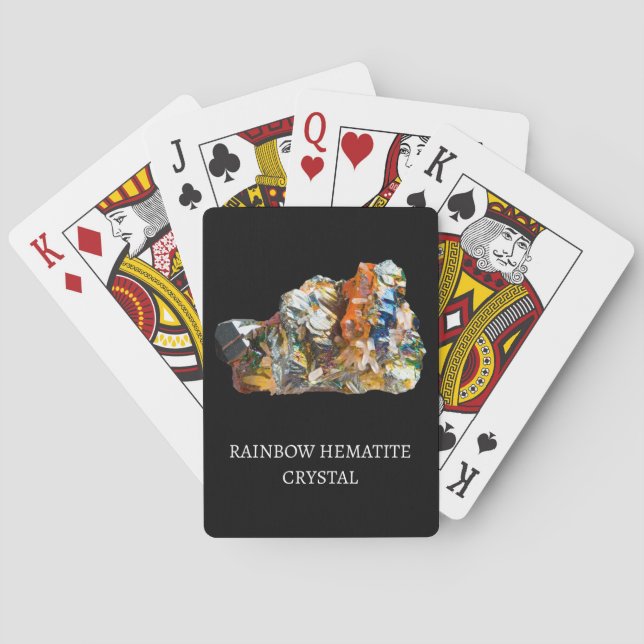 Rainbow Hematite Crystal  Playing Cards (Back)