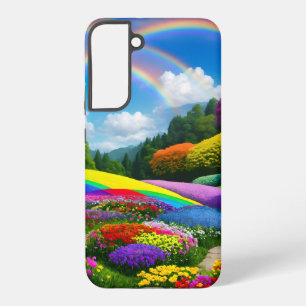 Rainbow Hills and Flowers Two Samsung Galaxy Case