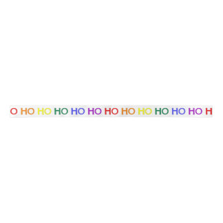 Rainbow Ho Ho Ho Ribbon Satin Ribbon