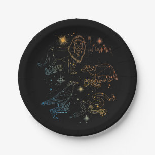 Rainbow HOGWARTS™ Houses Constellations Paper Plate