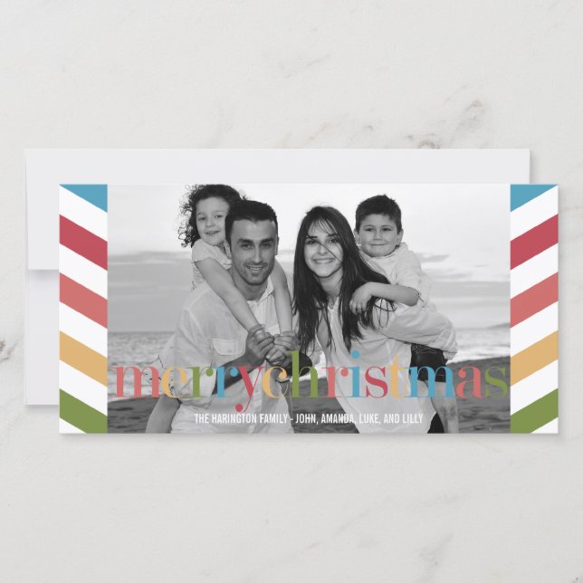 RAINBOW Holiday Photo Card (Front)