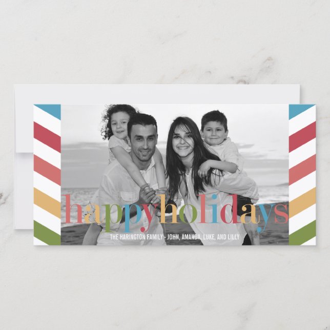 RAINBOW Holiday Photo Card (Front)