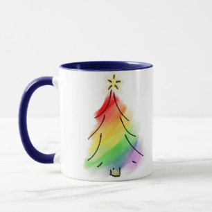 Rainbow Holiday Tree Mug