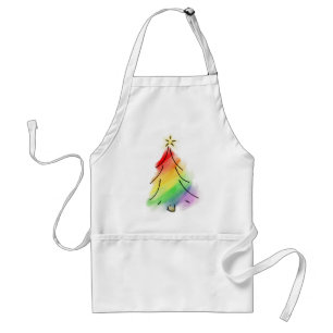 Rainbow Holiday Tree Standard Apron