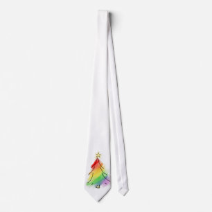 Rainbow Holiday Tree Tie