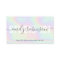 Rainbow holographic unicorn script punch circles