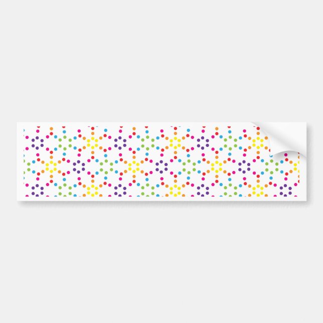 Rainbow Honeycomb Bumper Sticker (Front)