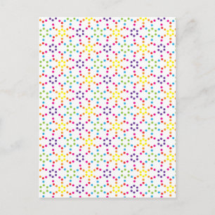 Rainbow Honeycomb Postcard