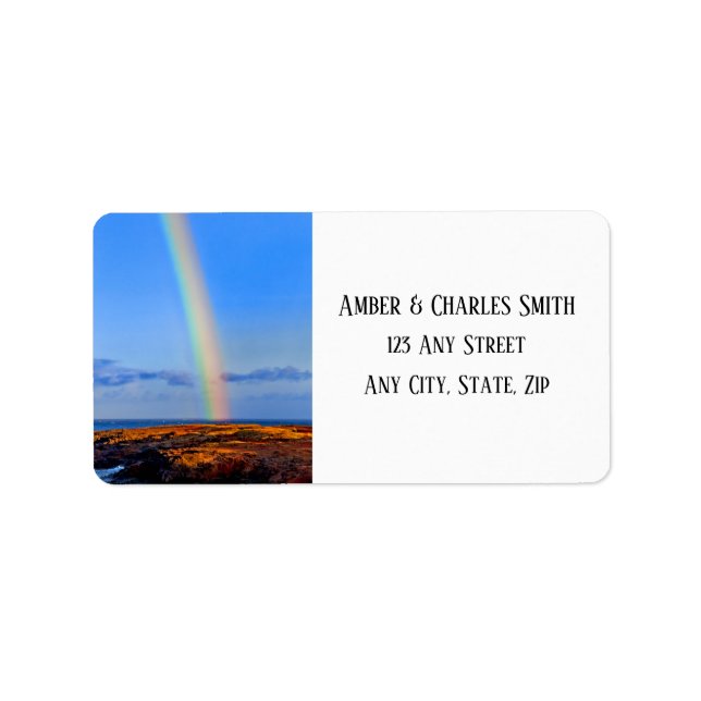 Rainbow, Hope & Happiness, Wedding Label (Front)