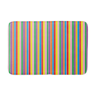 Rainbow Horizontal Stripes Bath Mat