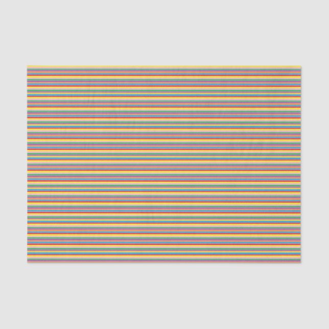 Rainbow Horizontal Stripes Tissue Paper (Front)