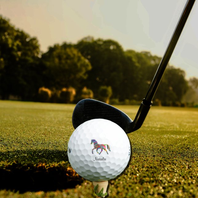 Rainbow horse  - add name golf balls (Creator Uploaded)