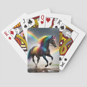 Rainbow Horse And Rainbows Rain Dance, Playing Cards