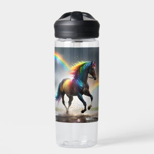 Rainbow Horse And Rainbows Rain Dance, Water Bottle