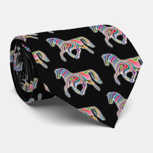 Rainbow horse tie