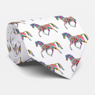 Rainbow horse tie