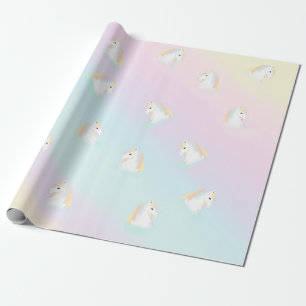 Rainbow Horse Unicorn Equestrian Girly Wrapping Paper