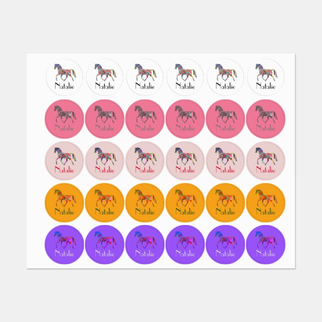 Rainbow horse  - your name   (Sheet)