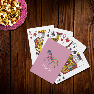 Rainbow horse  - your name playing cards