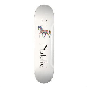 Rainbow horse  - your name skateboard