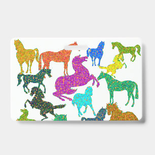 Rainbow Horses - "Dotty about Horses!" Badge