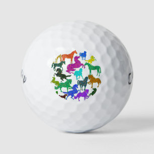 Rainbow Horses Golf Balls