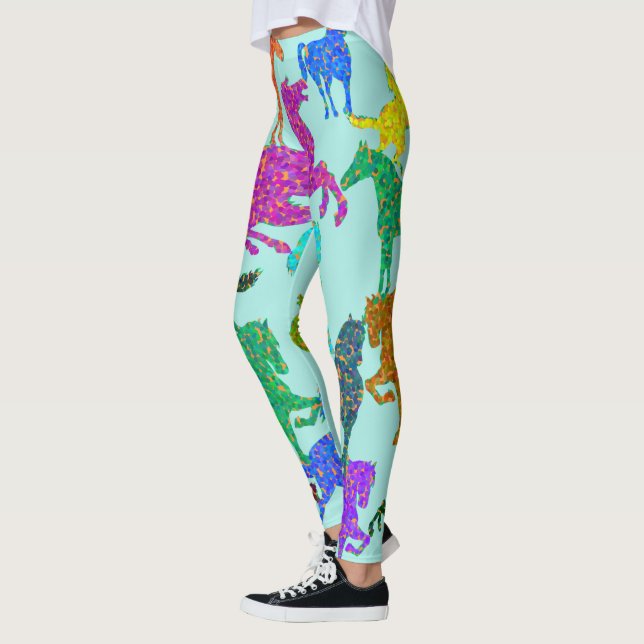 Rainbow Horses Leggings (Left)