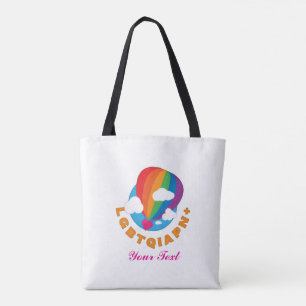 “Rainbow Hot Air Balloon LGBTQIA+ Pride Logo** Tote Bag